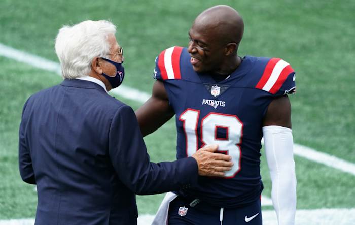 Patriots ST Matthew Slater and owner Robert Kraft